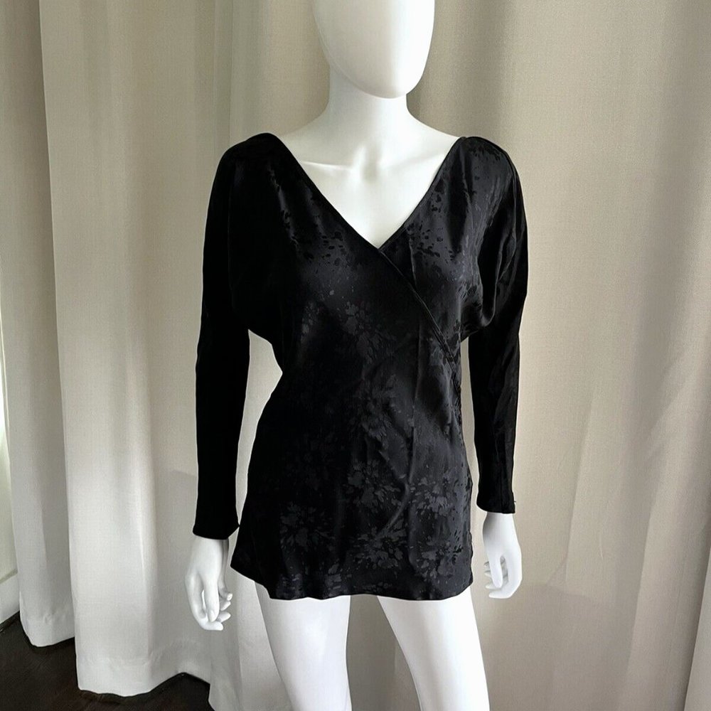 Wayne Clark for Aline Marelle Vintage Silk V-Neck Dolman Blouse